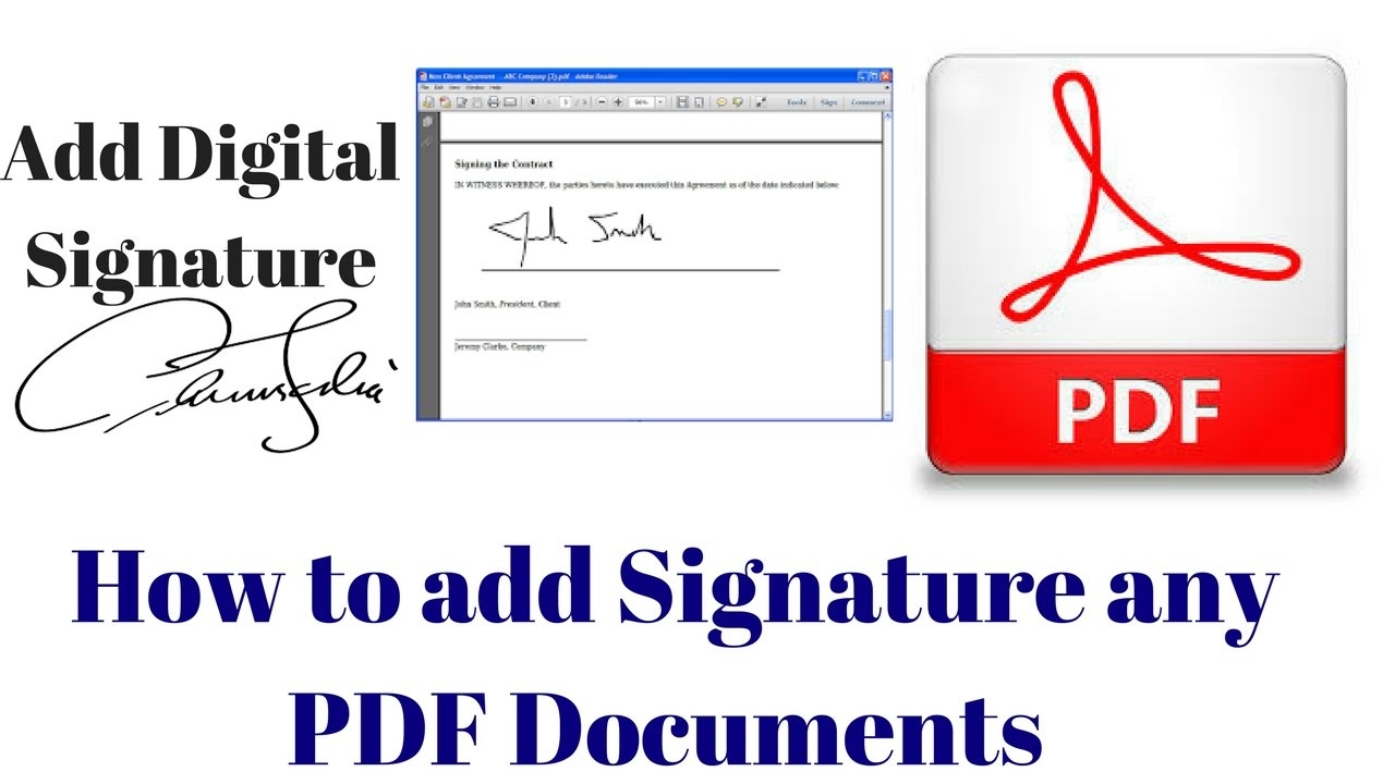 how to add digital signature in pdf