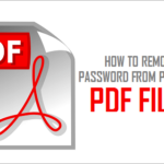 how to remove password from pdf