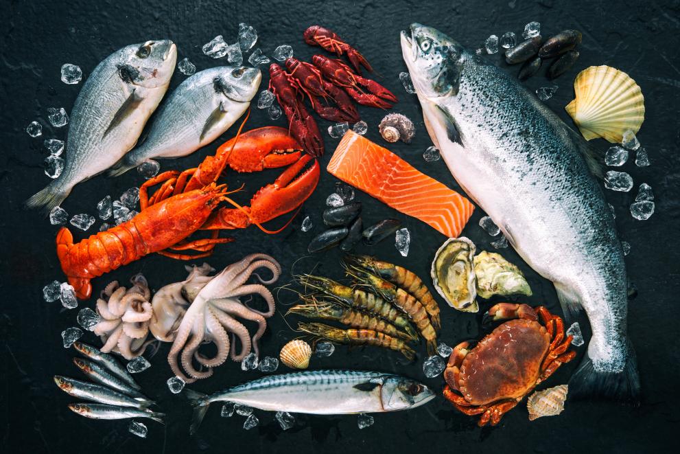 Choose your desired seafood from Global Seafood